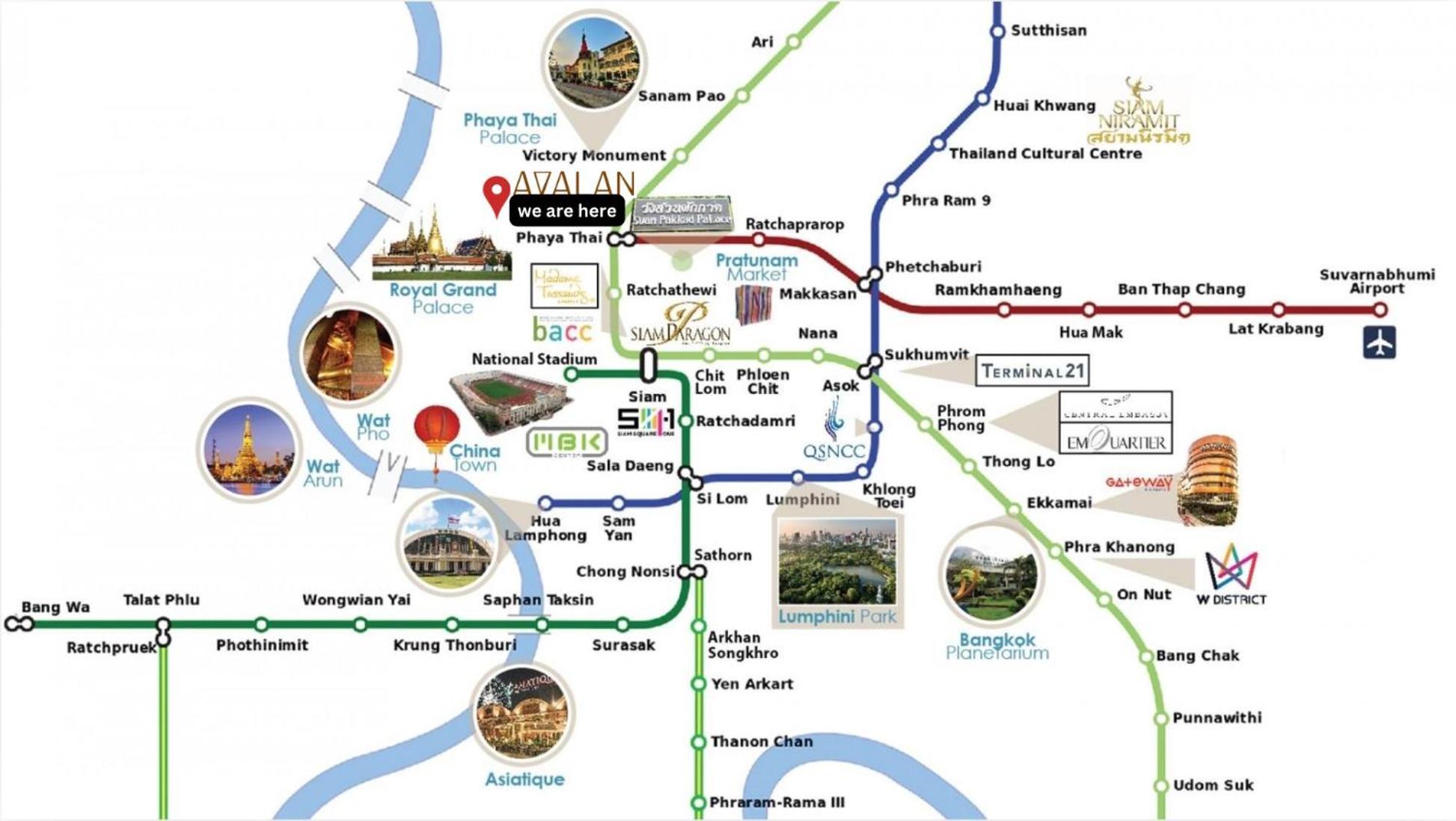 Avalan Phayathai Airport Link Bangkok Esterno foto